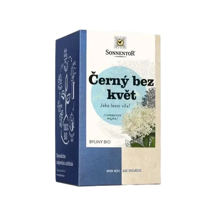 Sonnentor Čaj Černý bez květ 18x1,5g BIO